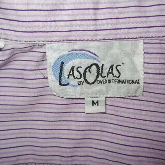 90s Vtg Las Olas Embroidered Poodle Top Size M Red Hat Society Purple Button Up - Picture 5 of 12